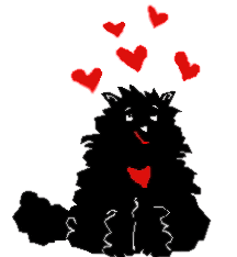 Cat with hearts